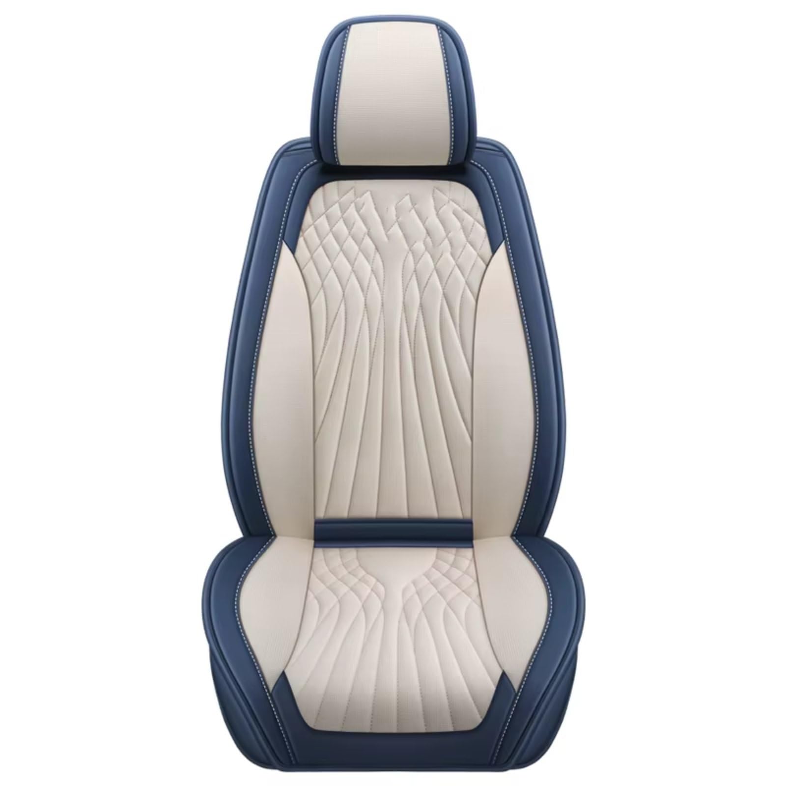 OUVECR Sitzbezüge Auto Für A3 A1 100 A6 C7 C6 C5 Q3 Q5 Q2 A4 B7 B8 B6 Luxus Leder Pu Auto Sitzbezug Auto Sitzbezüge(1PC-Blue White) von OUVECR