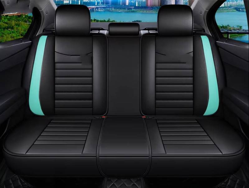 OUVECR Sitzbezüge Auto Für A4 B8 B6 B7 Für Avant A3 8P A5 Sportback Q2 Q3 A7 Q7 4L 100 C4 A6 4F C7 C5 Leder Autositzbezüge Auto Sitzbezüge(X for Rear Seats) von OUVECR