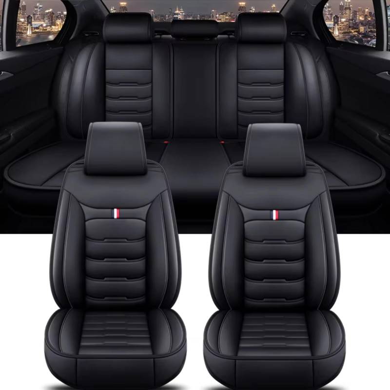 OUVECR Sitzbezüge Auto Für Alle Automodelle X5 E87 X1 X2 X3 X4 X6 X7 M3 M4 M5 Auto-Innensitzbezug Auto Sitzbezüge(C Black 5 Seat) von OUVECR