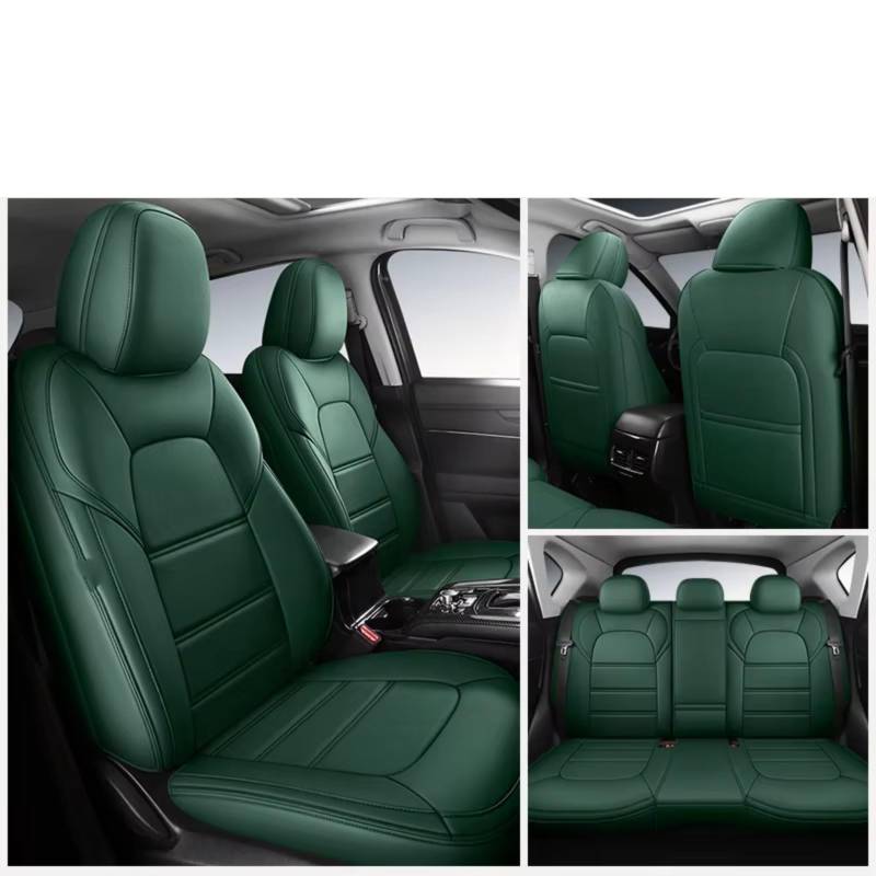 OUVECR Sitzbezüge Auto Für Benz W205 W211 W204 W212 Ml W164 Für Gle Für Cla Für Glb CLK Gla Glk Ml Auto Sitzbezug Auto Sitzbezüge(J 5Pcs-Green) von OUVECR