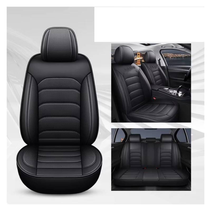 OUVECR Sitzbezüge Auto Für Für Passat B5 B6 B7 Für Käfer Auto Zubehör Innen Details Seat Protector Auto Sitz Abdeckung Auto Sitzbezüge(G Black 5 Seat) von OUVECR