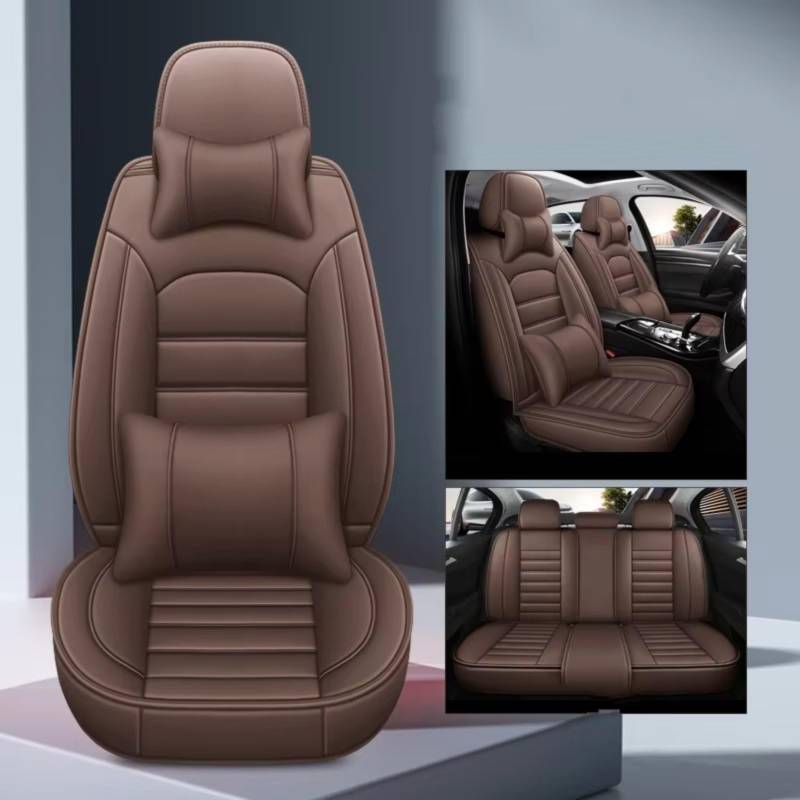 OUVECR Sitzbezüge Auto Für Jeep Für Wrangler Für Gladiator Für Patriot Für Cherokee Auto-Innensitzbezug Auto Sitzbezüge(J Coffee 5seat) von OUVECR