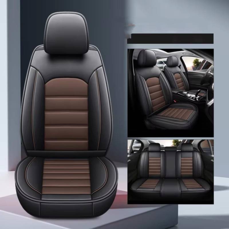 OUVECR Sitzbezüge Auto Für Jeep Für Wrangler Für Gladiator Für Patriot Für Cherokee Sitzschutz Autositzbezug Auto Sitzbezüge(D Black Coffee 5seat) von OUVECR