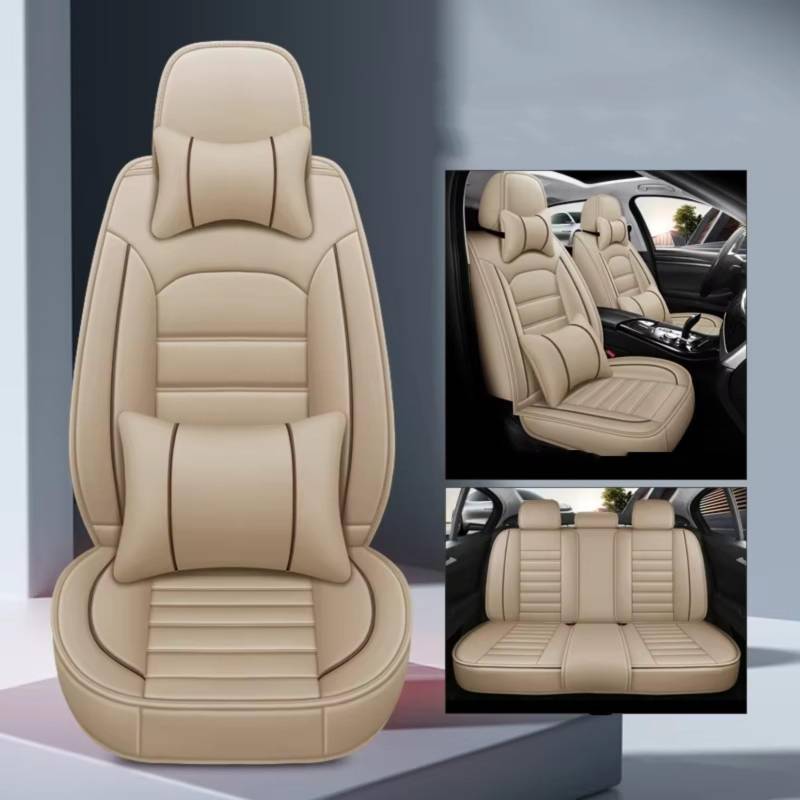 OUVECR Sitzbezüge Auto Für Jeep Für Wrangler Für Gladiator Für Patriot Für Cherokee Sitzschutz Autositzbezug Auto Sitzbezüge(K Beige 5seat) von OUVECR