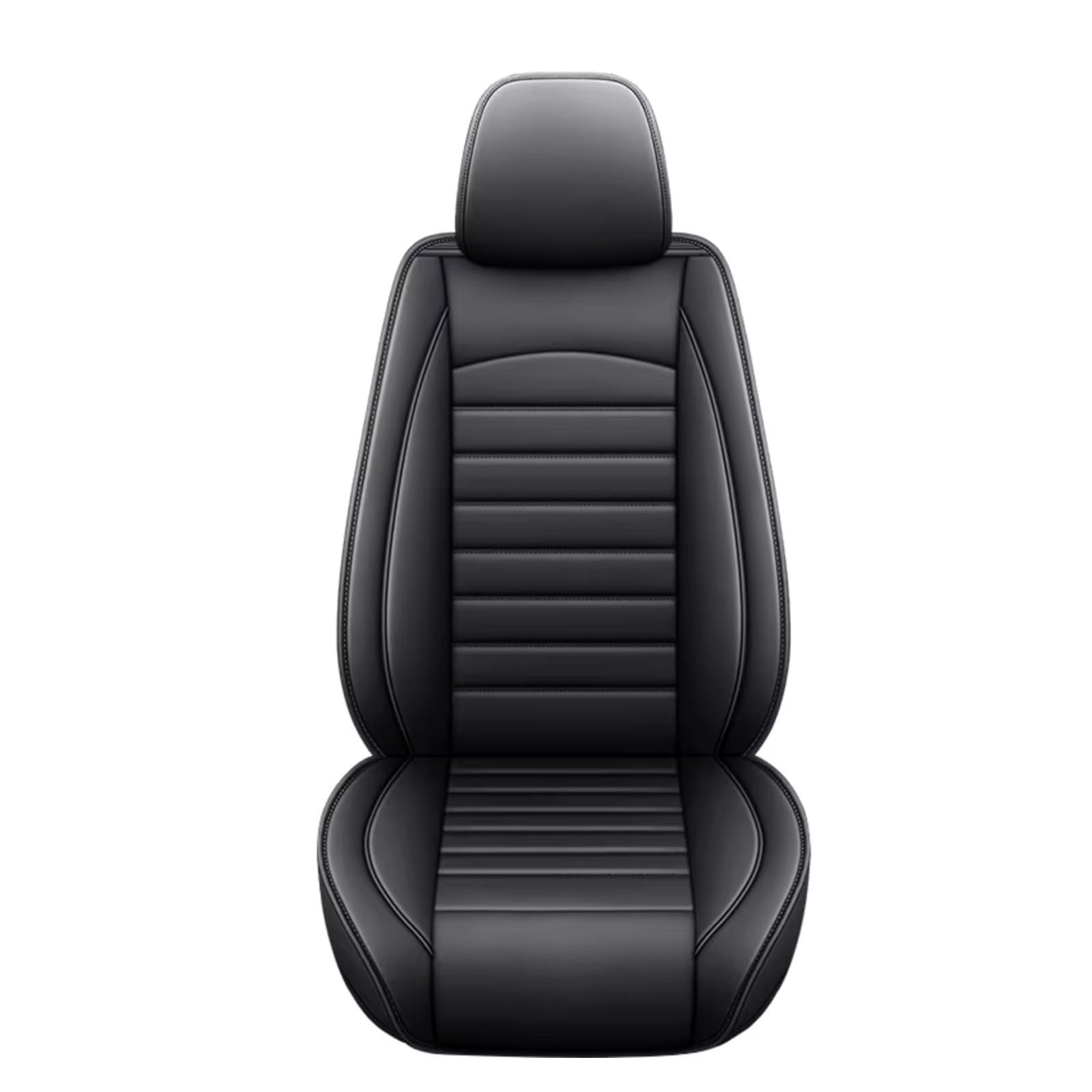 OUVECR Sitzbezüge Auto Für Mitsubishi Für Outlander Für ASX Für Eclipse Für Cross Lancer Für Pajero Sport V93 Zinger Galant Triton PU-Leder-Autositzbezug Auto Sitzbezüge(A Black 1 Seat) von OUVECR