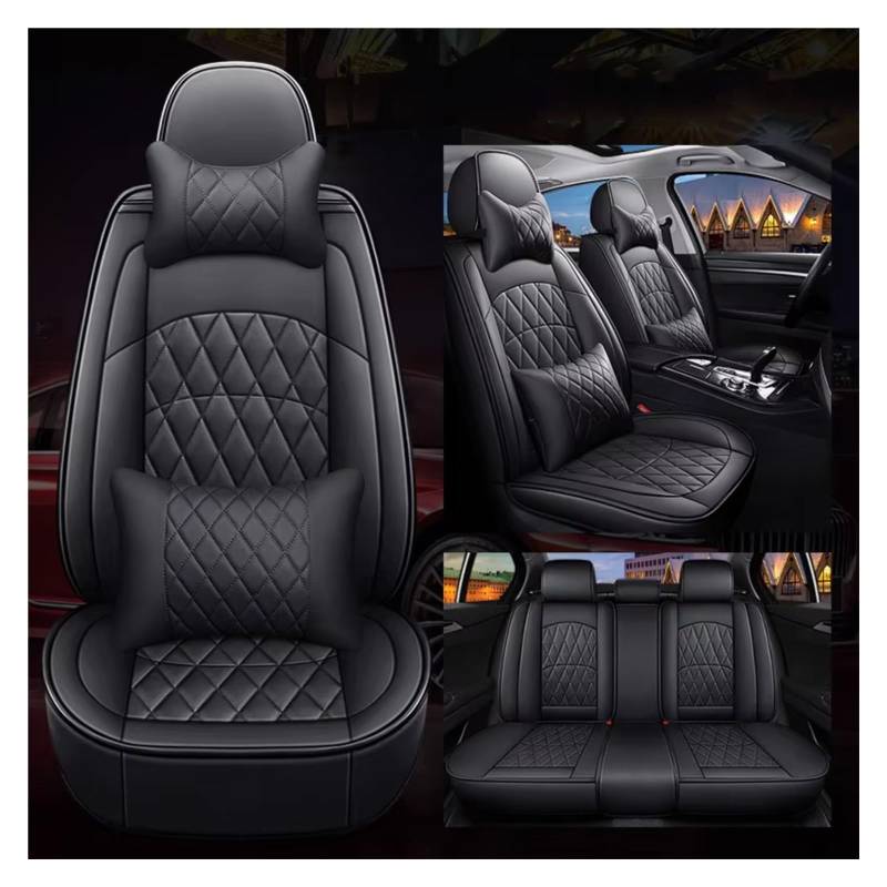 OUVECR Sitzbezüge Auto Für Q5 Q2 Q3 Q6 Q7 Q8 S1 S4 S5 S6 SQ5 RS3 RS4 Auto Zubehör Innen Details Künstliche Leder Auto Sitzbezüge Auto Sitzbezüge(D Black 5 Seat) von OUVECR