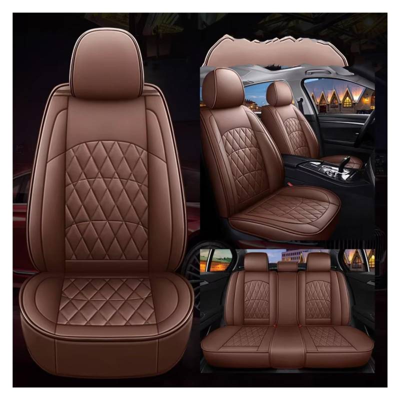 OUVECR Sitzbezüge Auto Für Q5 Q2 Q3 Q6 Q7 Q8 S1 S4 S5 S6 SQ5 RS3 RS4 Auto Zubehör Innen Details Künstliche Leder Auto Sitzbezüge Auto Sitzbezüge(G Coffee 5 Seat) von OUVECR