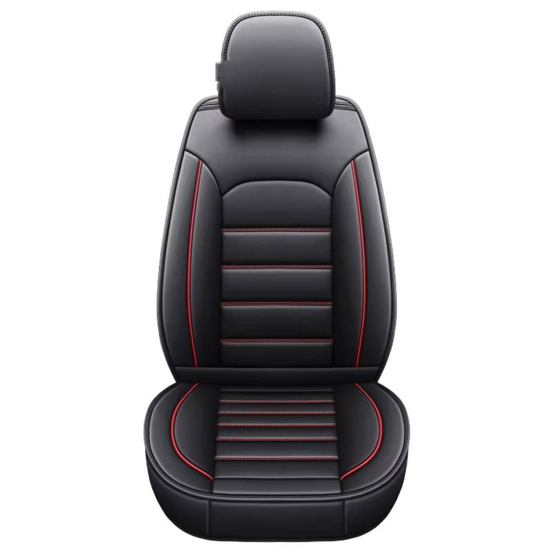 OUVECR Sitzbezüge Auto Für Serie A4 B6 B7 B8 B9 B6L BE2 BH7 BKH Autozubehör Innendetails Sitzschutz Autositzbezug Auto Sitzbezüge(M Black red 1seat) von OUVECR