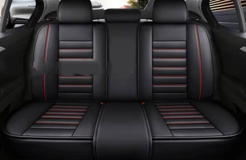 OUVECR Sitzbezüge Auto Für Serie A4 B6 B7 B8 B9 B6L BE2 BH7 BKH Autozubehör Innendetails Sitzschutz Autositzbezug Auto Sitzbezüge(N Back Row 3seat) von OUVECR