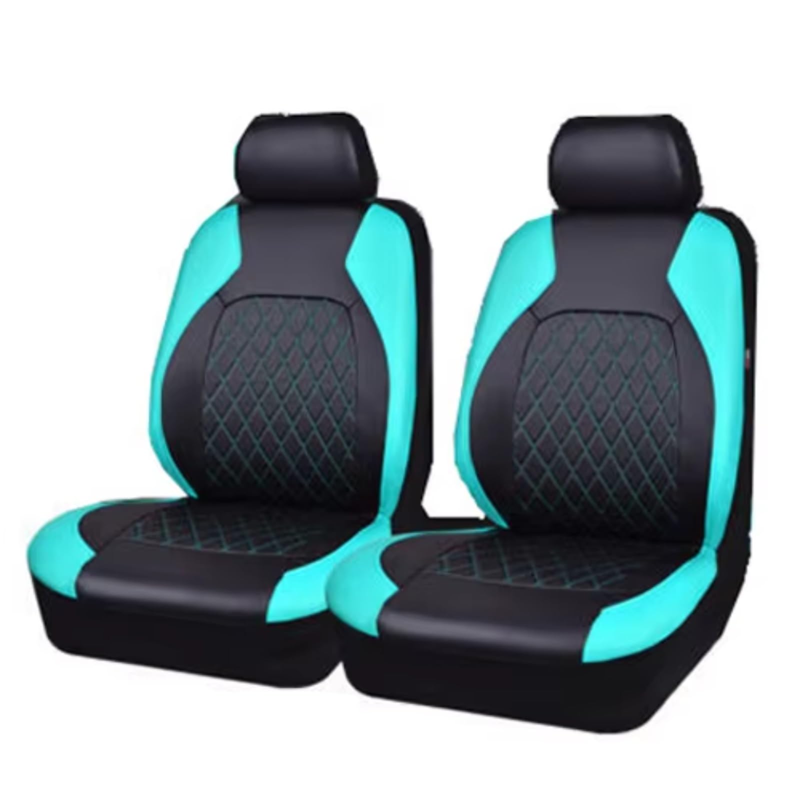 OUVECR Sitzbezüge Auto Für X3 X4 X5 X6 X6M E46 E90 E93 Autositzbezug-Set PU-Leder Autozubehör Sitzschutz Auto Sitzbezüge(A 2Seats-SkyBlue) von OUVECR