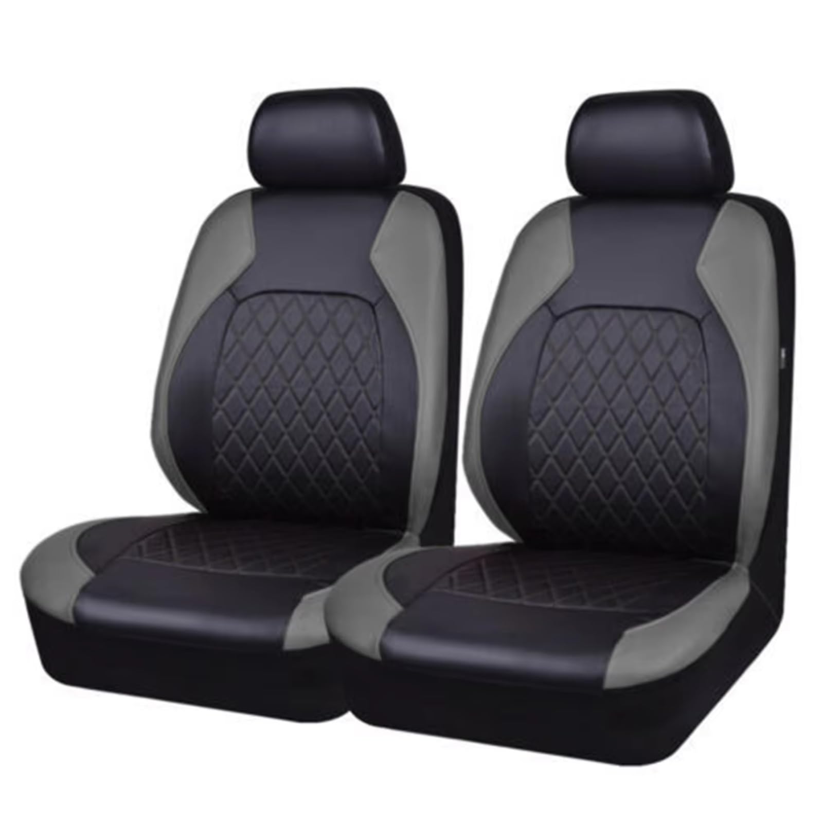 OUVECR Sitzbezüge Auto Für X3 X4 X5 X6 X6M E46 E90 E93 Autositzbezug-Set PU-Leder Autozubehör Sitzschutz Auto Sitzbezüge(E 2Seats-Grey) von OUVECR