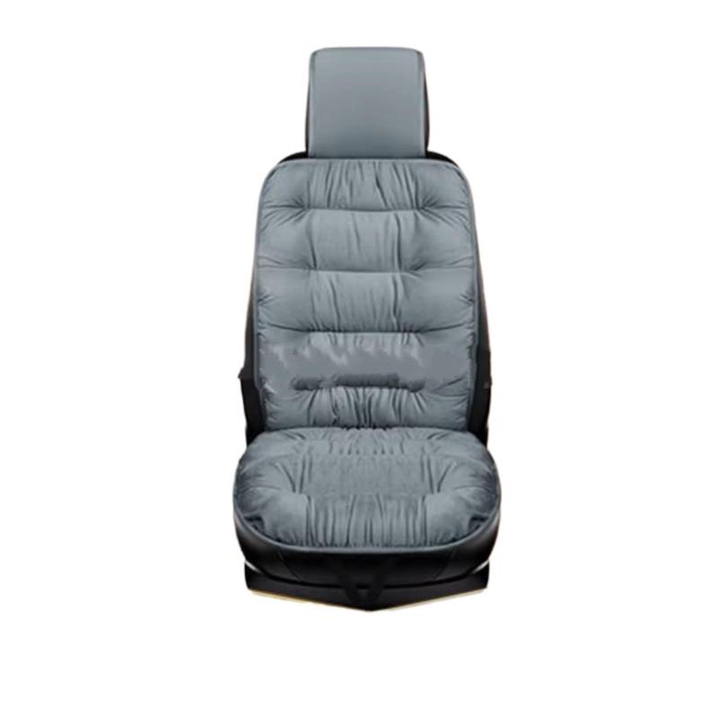 OUVECR Sitzbezüge Auto Winter-Autositzbezug Mit Rückenpolster, Warmes Autositzkissen, Vorderstuhlschutz, Universell Für SUV, Pick-up, LKW, Limousine Auto Sitzbezüge(Gray Front seat 1PC) von OUVECR