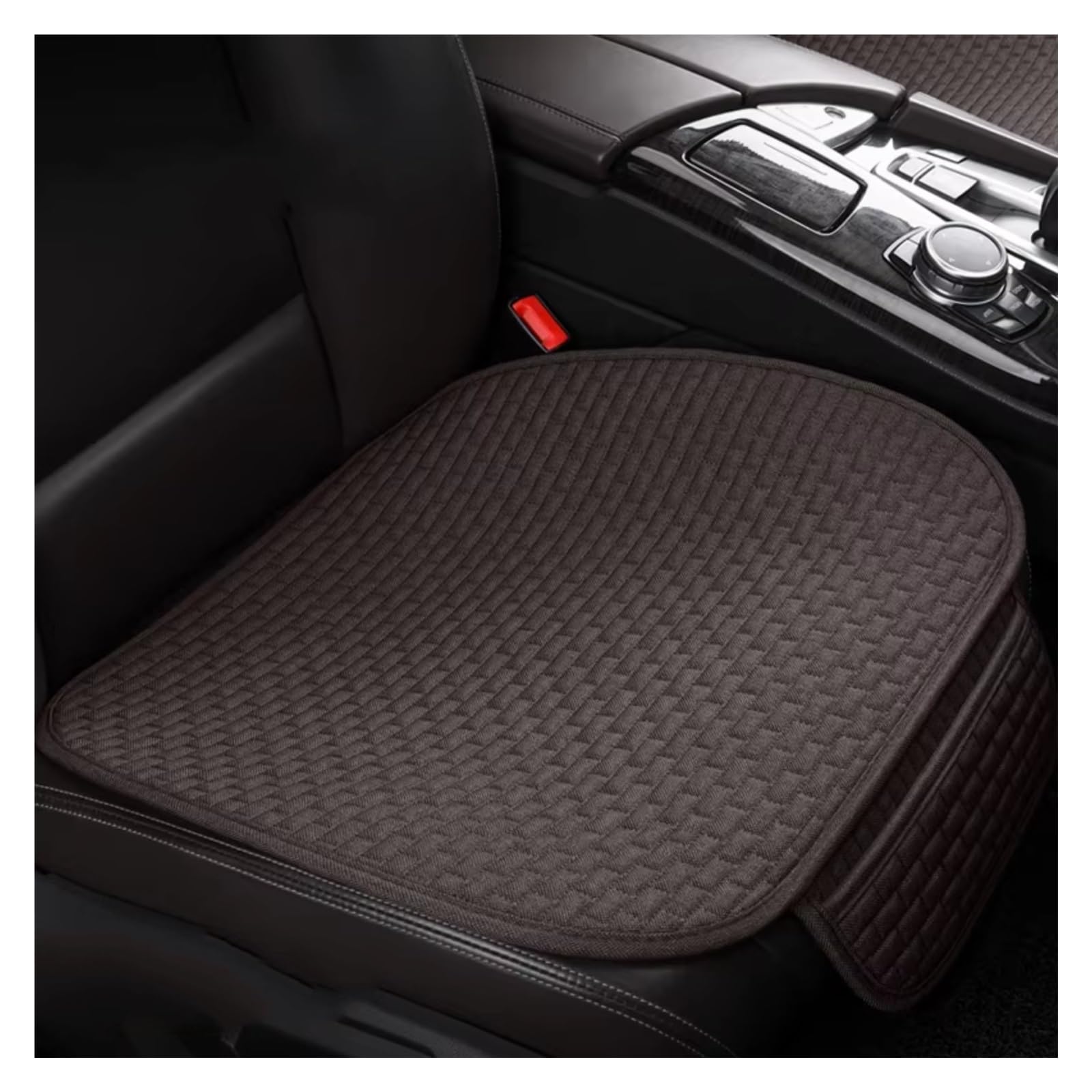 Sitzbezüge Auto Autositzbezug-Set Atmungsaktiv Aus Baumwolle Und Leinen Autositzschutz Universelles Rücksitzkissen Autositzbezüge Für Vorne Und Hinten Auto Sitzbezüge(Brown seat pad) von OUVECR