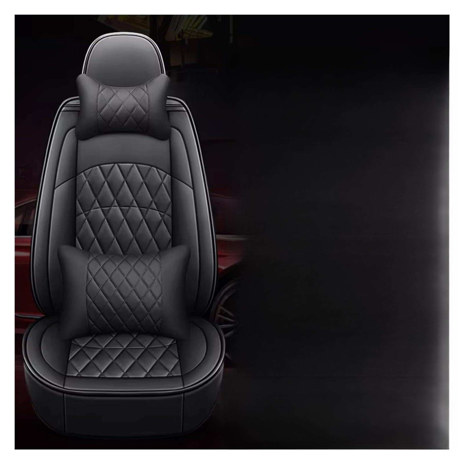 Sitzbezüge Auto Für Dodge Für Charger Für RAM 1500 2500 Für Dart Für Journey Für Challenger Für Grand Für Caravan Autositzbezug Auto Sitzbezüge(E black) von OUVECR