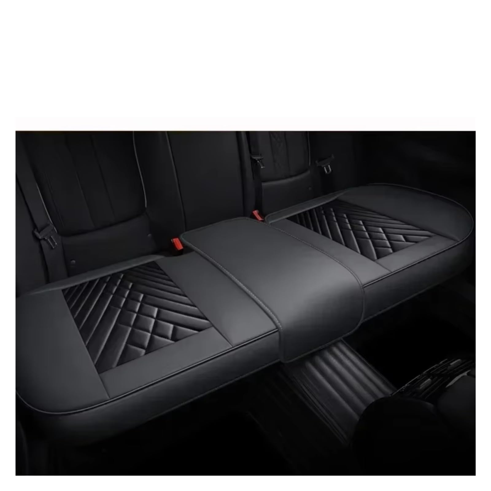 Sitzbezüge Auto Für Nissan Für X-Trail Für Versa Für Sulphy Für Teana Für Sentra Für Maxima Für Murano Pu-Leder-Autositzbezugkissen Auto Sitzbezüge(O Only Rear Seat) von OUVECR