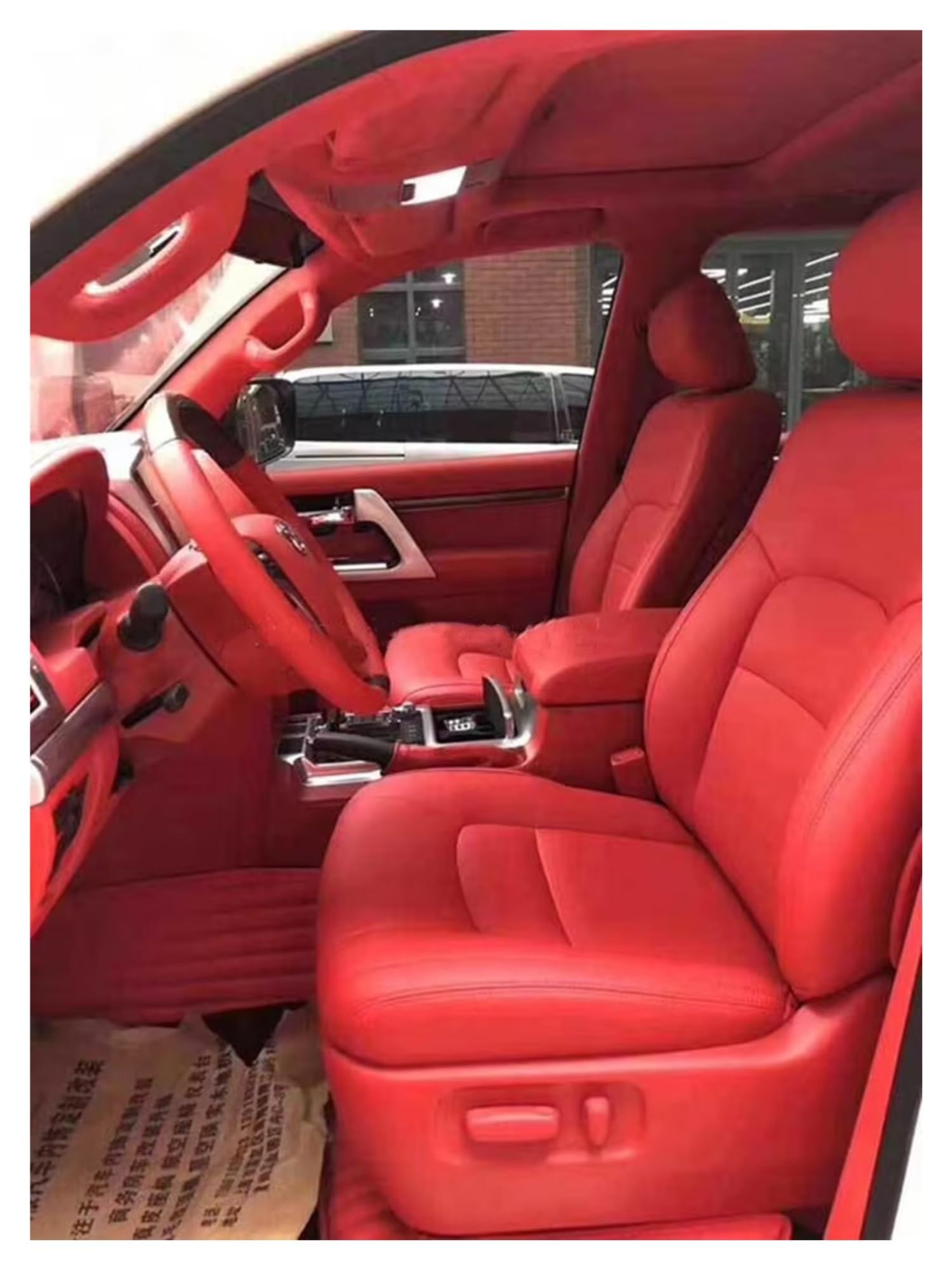 Sitzbezüge Auto Für Toyota Für LC Für Prado Für Highlander 7 Sitzer Für Autositzbezug 3 Reihen Mit 6-8 Sitzen Lederbezug Auto Sitzbezüge(Red,5 seats) von OUVECR