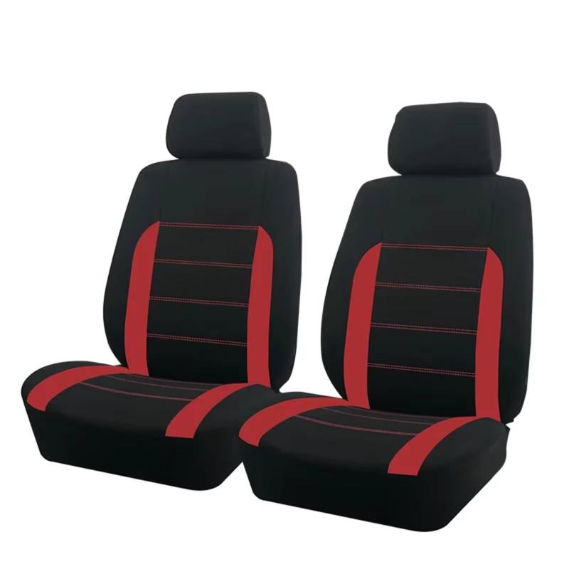 Sitzbezüge Auto Universelle Autositzbezüge Aus Stoff Passend Für Die Meisten Autos SUV LKW Van Autozubehör Innensitzbezüge Für Autos Auto Sitzbezüge(F Red 2 seat) von OUVECR