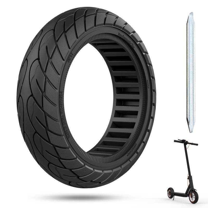 OUXI 10x2.5 Zoll Ersatzreifen Solid Reifen Mit 1 Montagewerkzeug Für Elektro-Scooter Vollgummi Tyre Reifen, 10x2.5 Zoll Ersatzräder,Vollgummi Tyre Reifen,Hochelastischer Elektro Scooter Reifen von OUXI