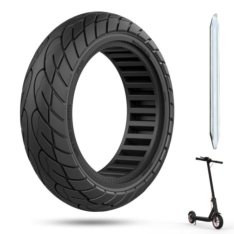 OUXI 10x2.125 Zoll Ersatzreifen Solid Reifen Mit 1 Montagewerkzeug Für Elektro-Scooter Vollgummi Tyre Reifen, 10x2.125 Zoll Ersatzräder,Vollgummi Tyre Reifen,Hochelastischer Elektro Scooter Reifen von OUXI