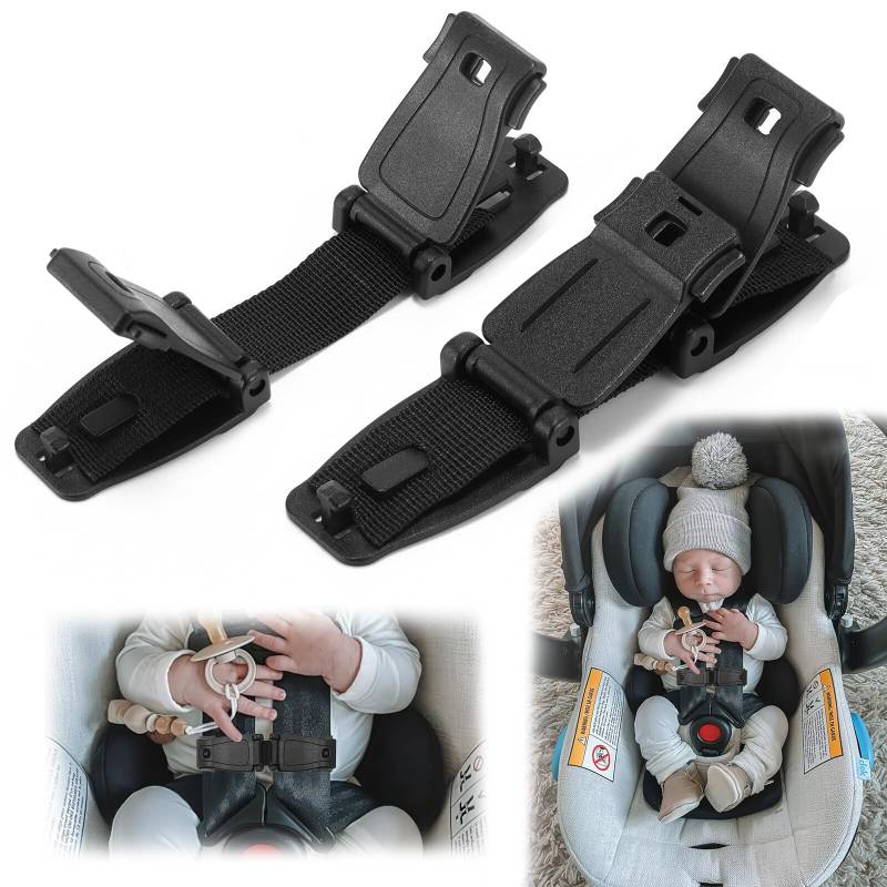 OUZHOU 2 Stück Abschnallschutz Kindersitz,Autositz Brustgurt Clip,Gurt Sicherungen Sitz Brustgurt Clip Sicherheitsgurt Clip für Autositze Kinderwagen Kinderhochstühle Fahrradsitze von OUZHOU