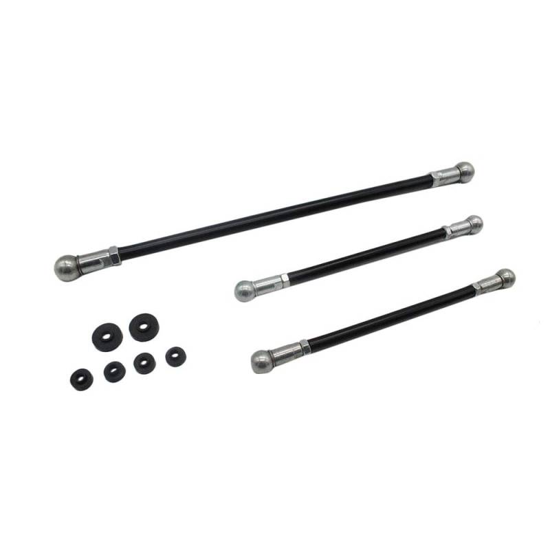 Getriebeverbindungsstangen 3pcs Kit Ersatz Saxo 91-04 Glattes Gang-Schaltfahrerlebnis Premium-Qualität Material Silber von OVAQUIXI