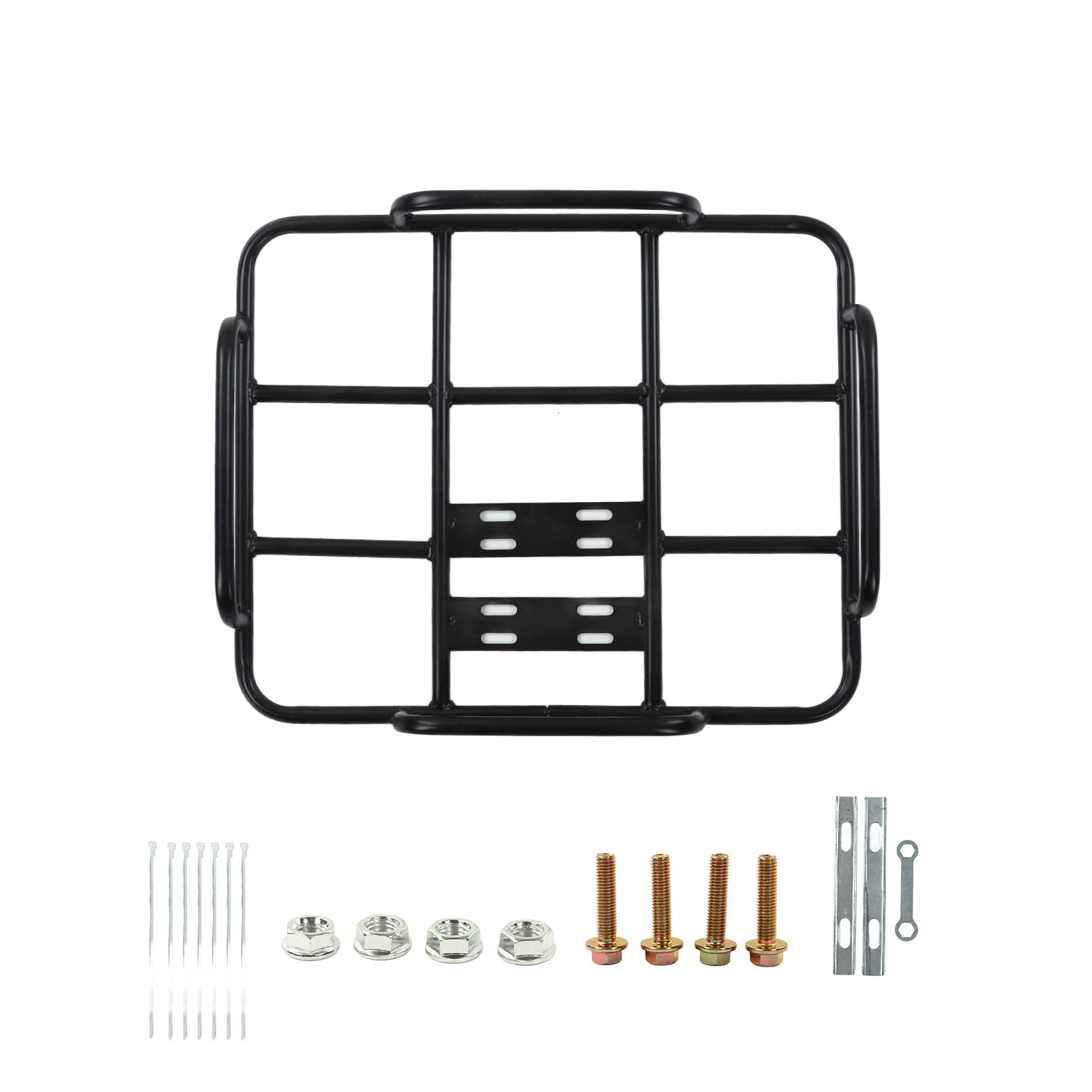 Lebensmittel-Lieferbox-Regal, 80 Kg Tragfähigkeit, Stahlrohr, Motorrad-Elektrofahrrad, mit Nahtloser Oberfläche, für Universellen Einsatzbereich (Typ 1 52/42 ID) von OVAQUIXI