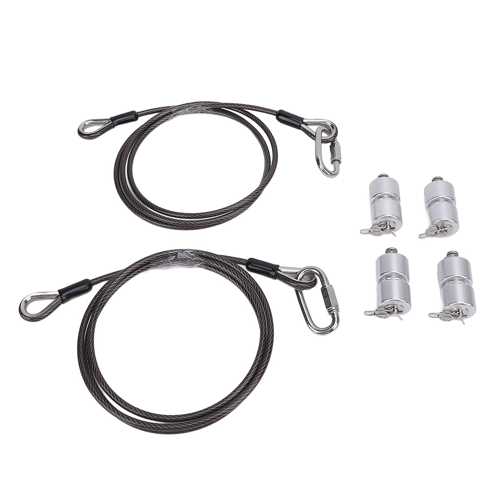 OVAQUIXI Anhänger Heckklappen Lift Kabel und Rollen Kit 125542 GMNR925, mit EZ Spring Clips, für Gorilla Lift Anhänger Tor Assist (Silver) von OVAQUIXI