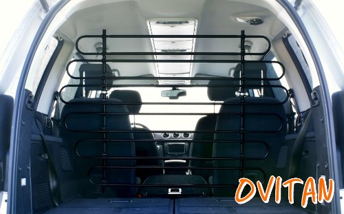 OVITAN Hundegitter XL fürs Auto 12 Streben universal zur Befestigung an den Kopfstützen der Vordersitze - für alle Automarken geeignet - Modell: V12XL von OVITAN