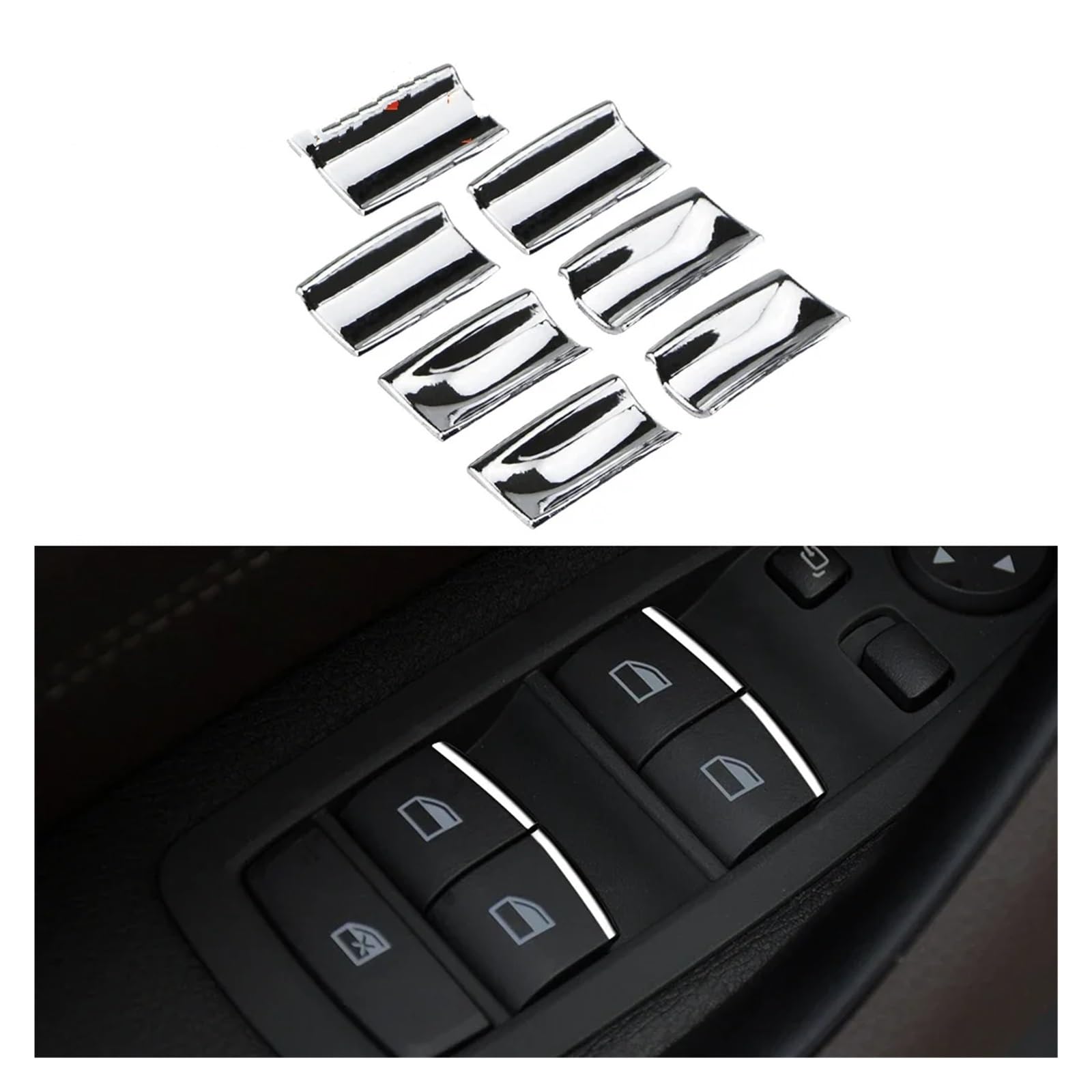 Auto Zubehör Innenraum 1 2 3 4 Serie X1 X2 X3 F20 F22 F30 F31 F34 F36 F10 F11 F01 F48 E48 F47 F25 F26 Auto Fenster Control Button Trim Interieurleisten von OVOPAN