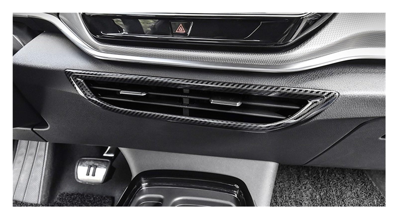 OVOPAN Auto Zubehör Innenraum Für VW ID.4 ID4 ID.5 X Pro Für Crozz 2021 2022 2023 Outlet Mittleren Zustand Lünette Ring Auto-aufkleber Auto Air Vent Rahmen Interieurleisten (Farbe : Carbon Fiber) von OVOPAN