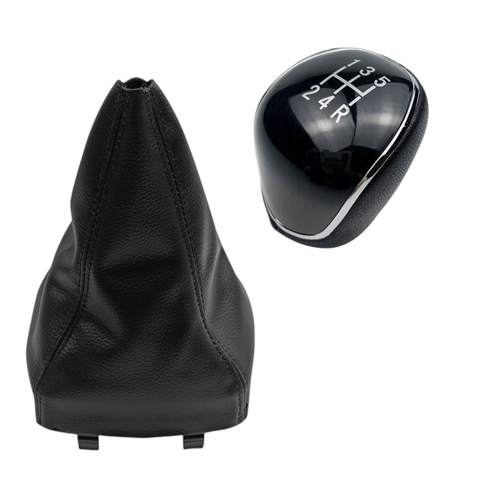 Schaltmanschette Knauf Für Ford Für Mondeo Mk4 IV 2007-2014 Auto Schaltknauf Gamasche Boot Abdeckung Auto Schaltknauf Schaltknauf Knopf (Größe : Black 5 speed 2pcs) von OVOPAN