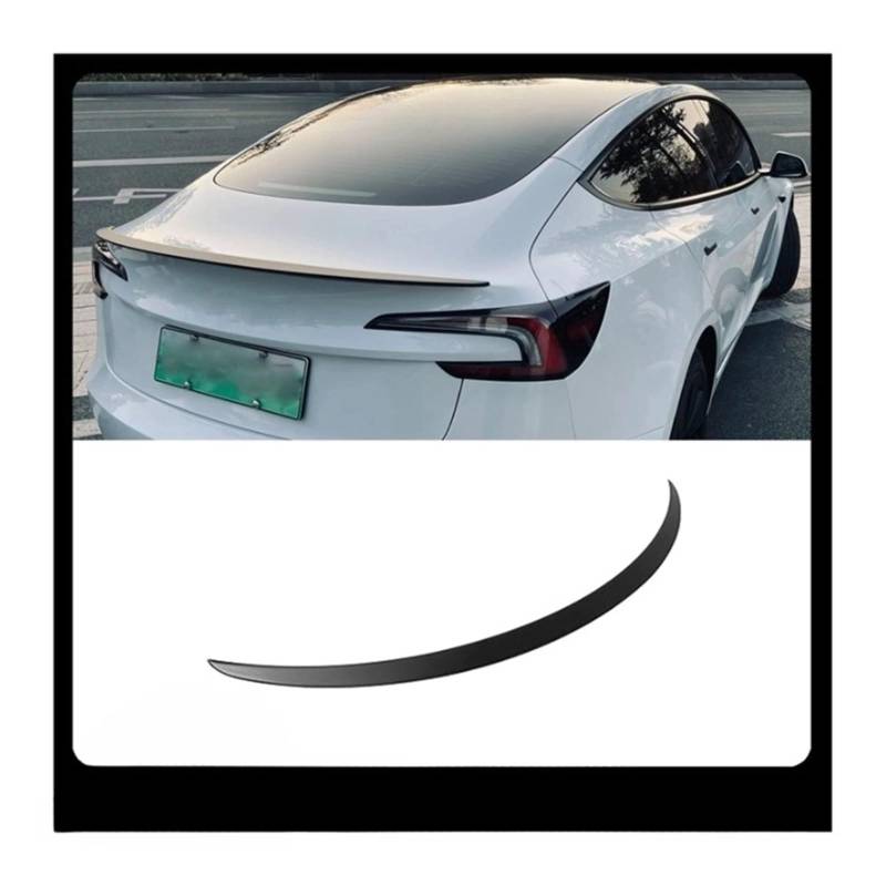 OWENJIAN Auto ABS Spoiler Carbon Kompatibel for Tesla Modell 3 Highland 2024 Original Hochleistungs Außen Model3 Modell Y Zubehör(Model3 Glossy Carbon) von OWENJIAN