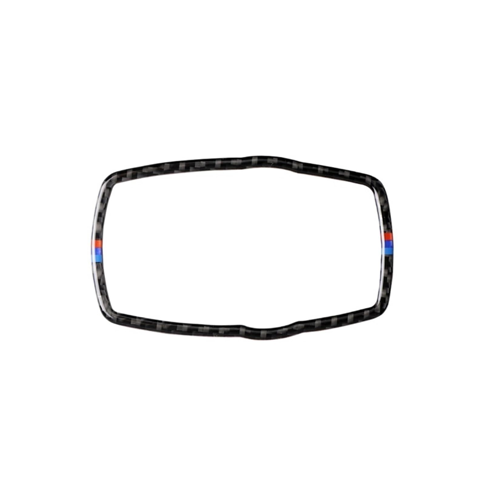 OWENJIAN Auto Multimedia-Taste Rahmenabdeckung Auto Innenraumaufkleber Carbon Faser Rahmenaufkleber Kompatibel for BMW F10 F20 F30 F34 F07 F25 F26 F15 F16(Blue Red,1PCS) von OWENJIAN