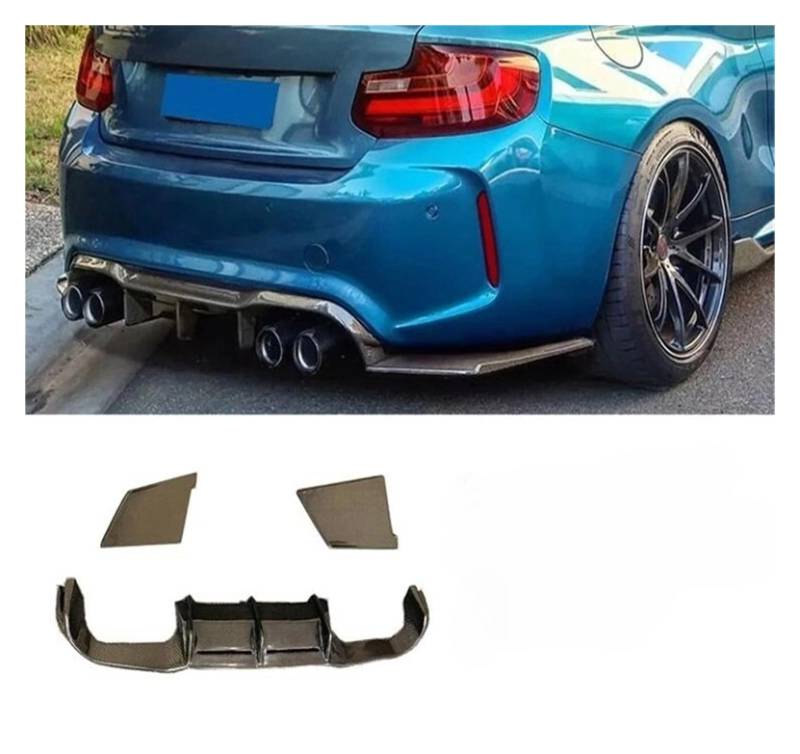 OWENJIAN Auto Styling Außen Carbon Fiber Geändert GTS Heckspoiler Schwanz Trunk Lip Flügel Dekoration Fit Kompatibel for BMW F22 F87 m2(MTC Diffuser) von OWENJIAN