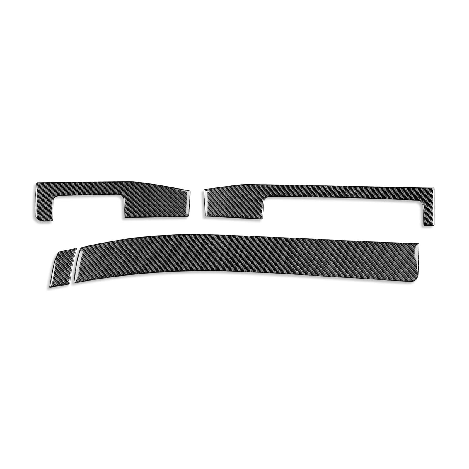 OWENJIAN Autoaufkleber Kompatibel for BMW E46 1998-2005 Autozubehör Carbon Fiber Instrument Armaturenbrett Mittelkonsole Panel Abdeckung Trim Innenaufkleber(4 Black LHD) von OWENJIAN