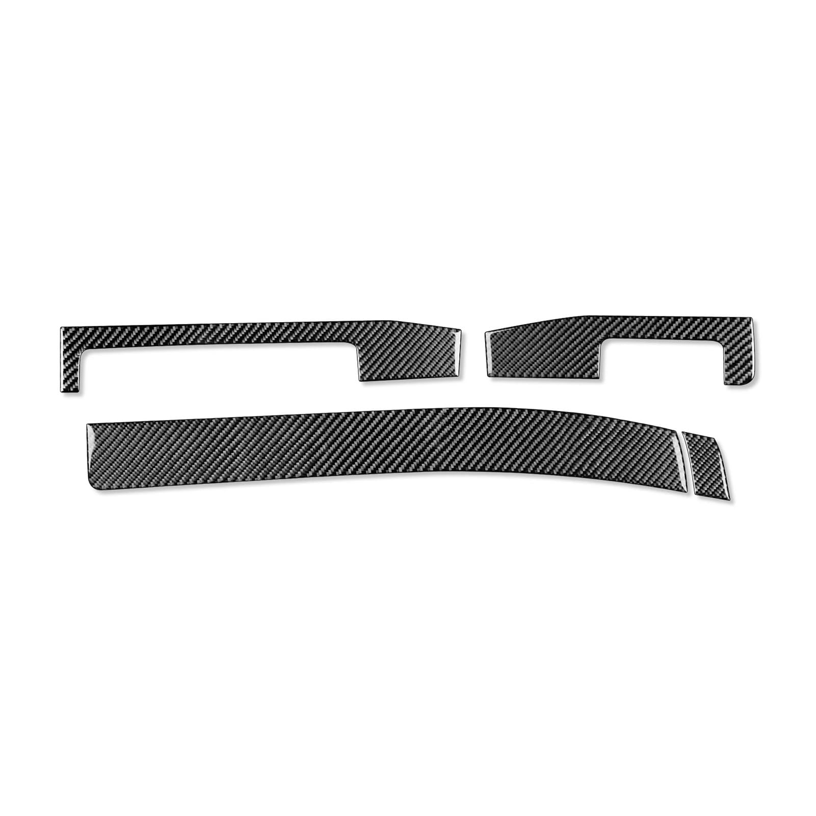 OWENJIAN Autoaufkleber Kompatibel for BMW E46 1998-2005 Autozubehör Carbon Fiber Instrument Armaturenbrett Mittelkonsole Panel Abdeckung Trim Innenaufkleber(4 Black RHD) von OWENJIAN