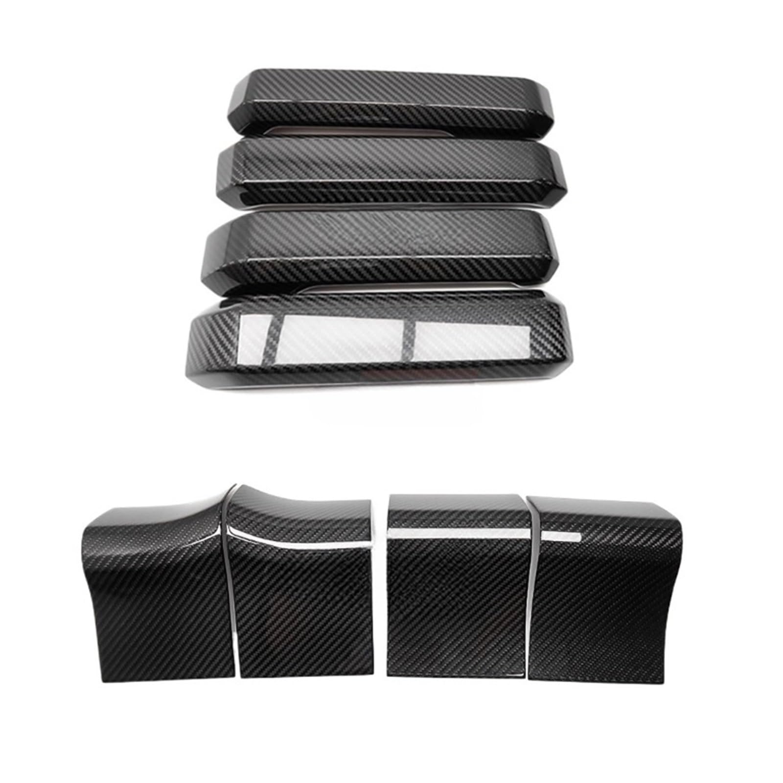 OWENJIAN Echte Kohlefaser-Auto-Innentürgriff-Overlay-Abdeckungsverkleidung Kompatibel for Ford F150 F-150 Raptor 2015-2020 Autozubehör(1 set) von OWENJIAN