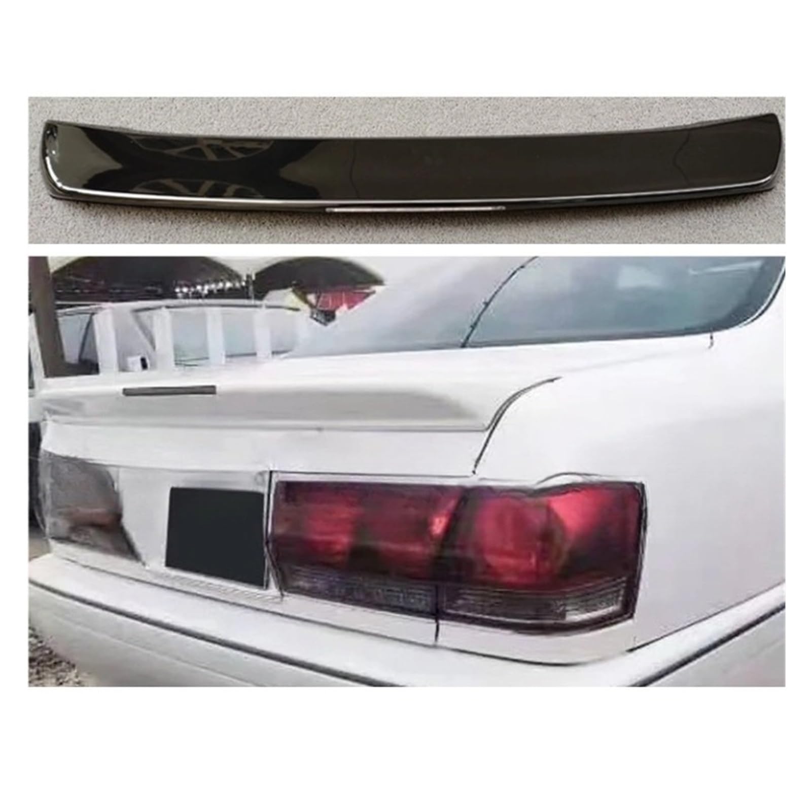 OWENJIAN Heckflügelspoiler, kompatibel mit Toyota Crown Athlete V 2000-2004 Jahr, ABS glänzend schwarz, Auto-Heckflügel-Dekoration, Heckspoiler(Glossy black1) von OWENJIAN