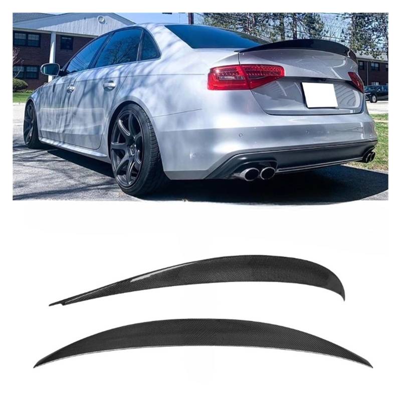 OWENJIAN Kompatibel for Audi A4 B8.5 Limousine, kompatibel for HK/M4/PSM-Stil, Kohlefaser-Heckspoiler, Kofferraumflügel 2012–2015(HK Style Spoiler) von OWENJIAN