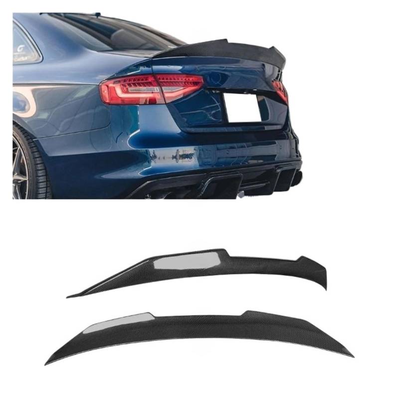 OWENJIAN Kompatibel for Audi A4 B8.5 Limousine, kompatibel for HK/M4/PSM-Stil, Kohlefaser-Heckspoiler, Kofferraumflügel 2012–2015(PSM Style Spoiler) von OWENJIAN