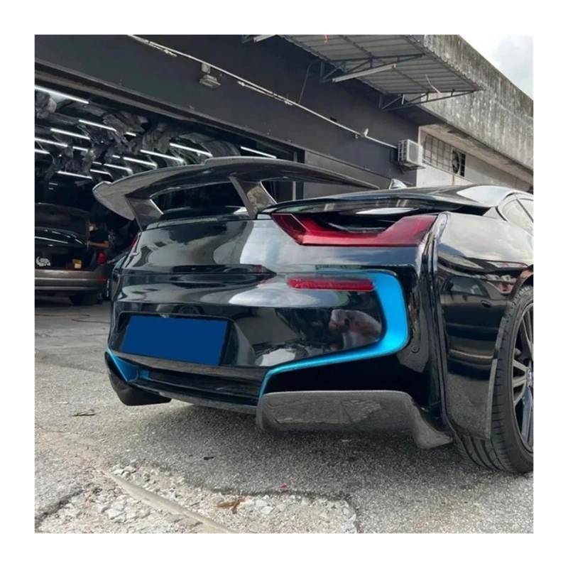 OWENJIAN Kompatibel for BMW I8 2014–2019 GT-Stil, Kohlefaser, Dachheckspoiler, Flügel, Stammlippe, Kofferraumabdeckung, Auto-Styling(Carbon Fiber 1) von OWENJIAN