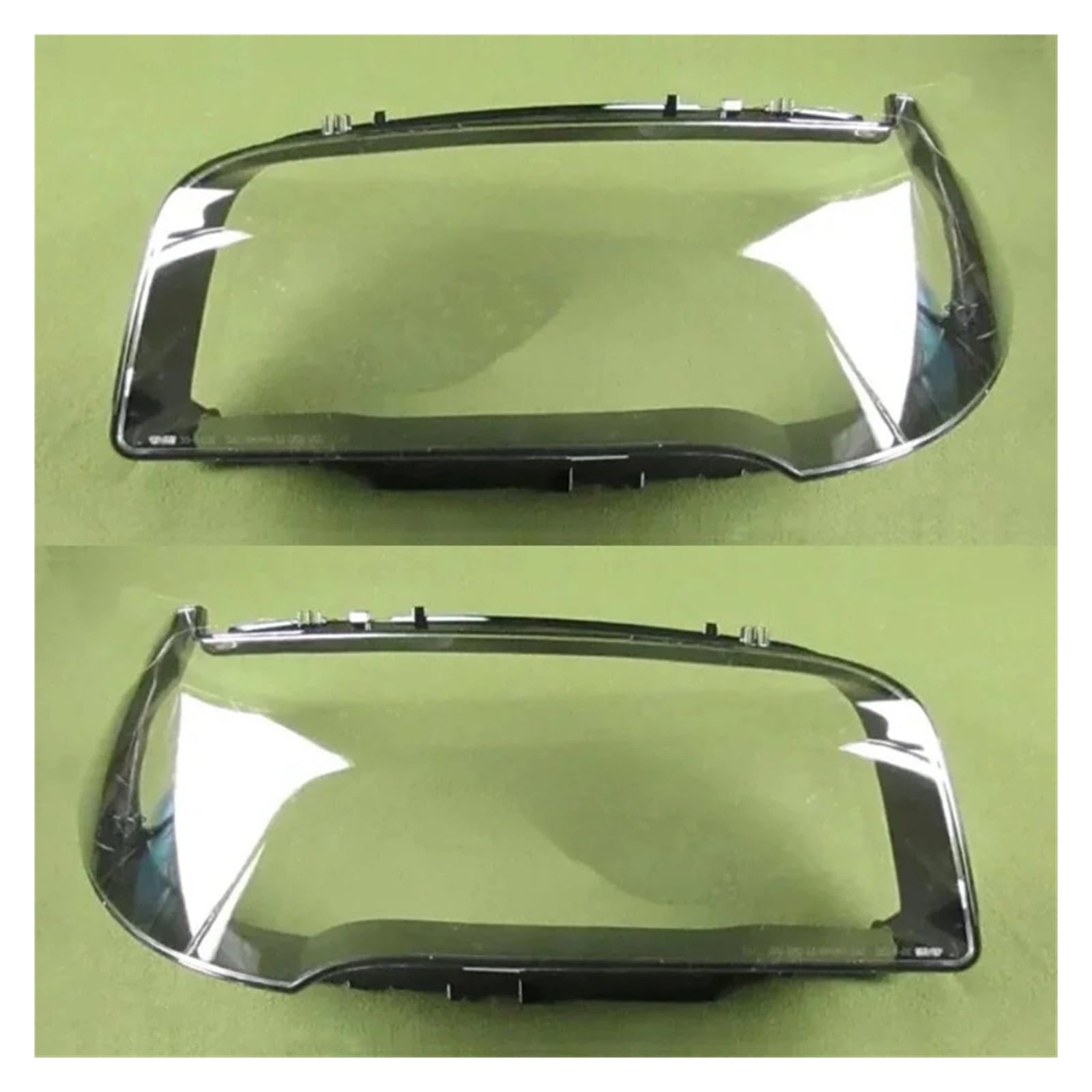 OWENJIAN Kompatibel for BMW X3 E83 2004–2010 mit gestreifter Scheinwerfer-Linsenabdeckung, transparenter Lampenschirm, Scheinwerferschale, ersetzt den Original-Lampenschirm.(Left and Right) von OWENJIAN