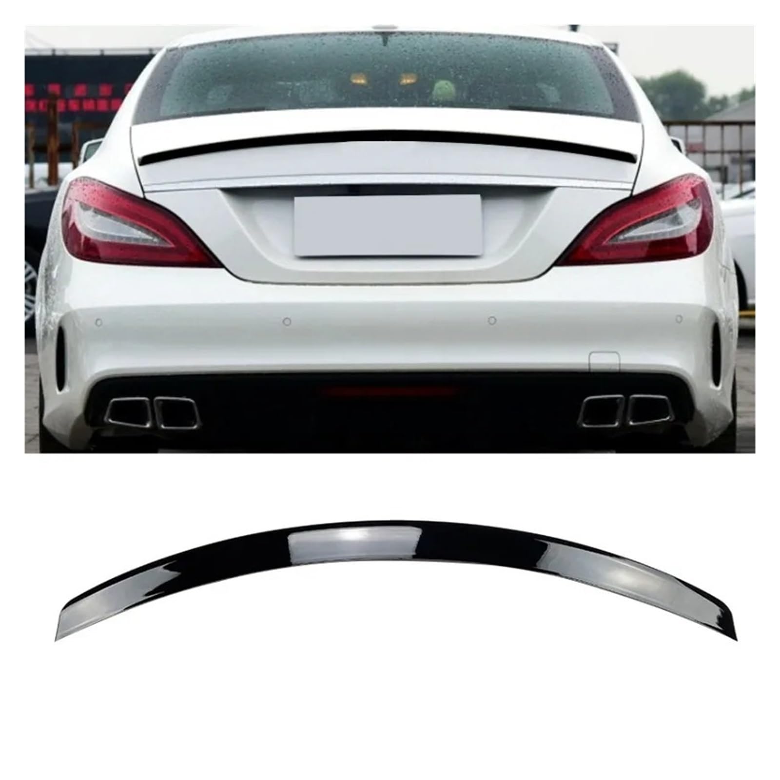 OWENJIAN Kompatibel for Mercedes-Benz CLS-Klasse C218 2011–2017 CLS260 300 AMG Heckflügel-Oberflügelspoiler, Auto-Heckmodifikation(Carbon Grain) von OWENJIAN