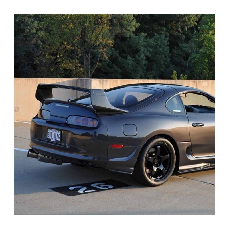 OWENJIAN Kompatibel for Toyota Supra MK4 JZA80 Carbon Fiber Hinten Dach Spoiler Flügel Stamm Lip Boot Abdeckung Auto Styling(Intermediate Carbon) von OWENJIAN