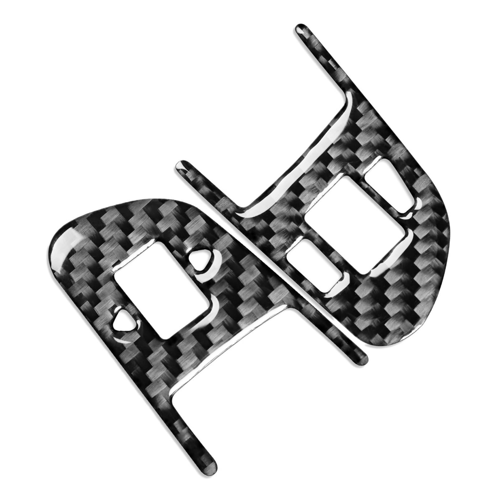 OWENJIAN Kompatibel mit Audi Q7 2007 2008 2009 2010 2011 2012 2013 2014 2015, Lenkradtastenabdeckung aus echtem Carbonfaser, Auto-Innenaufkleber von OWENJIAN