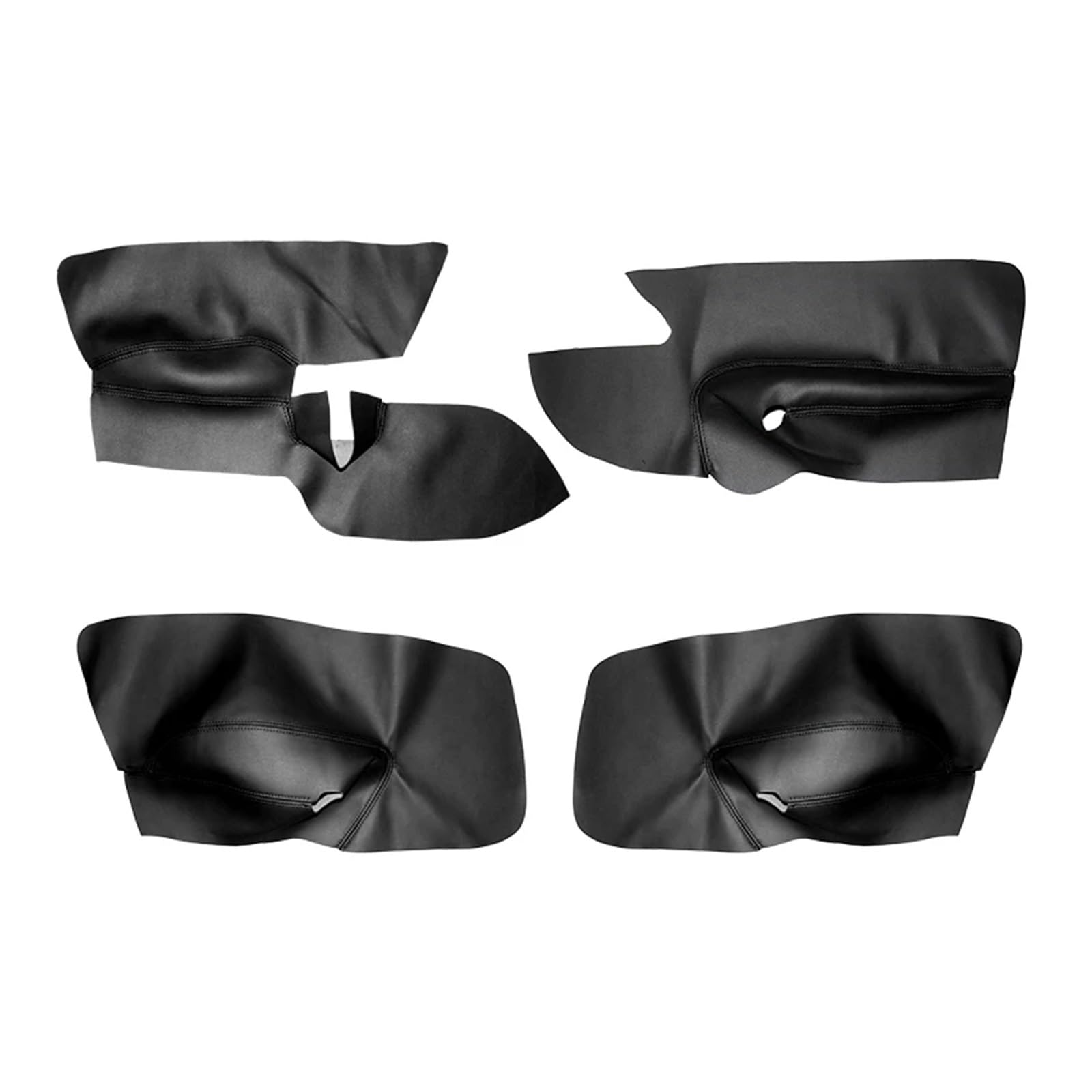 OWENJIAN Türverkleidungsabdeckung aus Mikrofaserleder for Linkslenker, kompatibel mit VW Golf 5 Jetta 2005–2009, Autotür-Armlehnenverkleidung, Aufkleberverkleidung(4pcs Black) von OWENJIAN