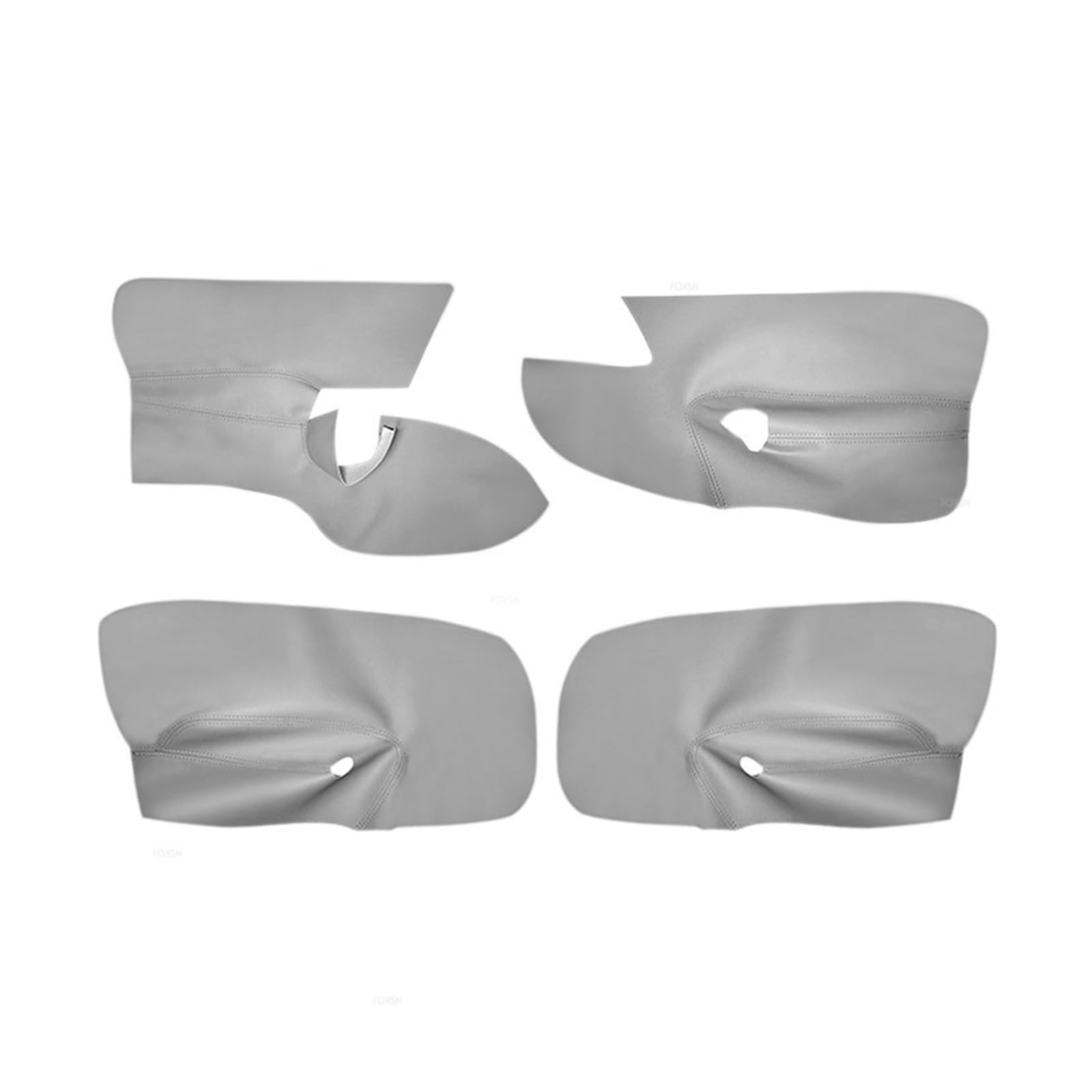 OWENJIAN Türverkleidungsabdeckung aus Mikrofaserleder for Linkslenker, kompatibel mit VW Golf 5 Jetta 2005–2009, Autotür-Armlehnenverkleidung, Aufkleberverkleidung(4pcs Gray) von OWENJIAN