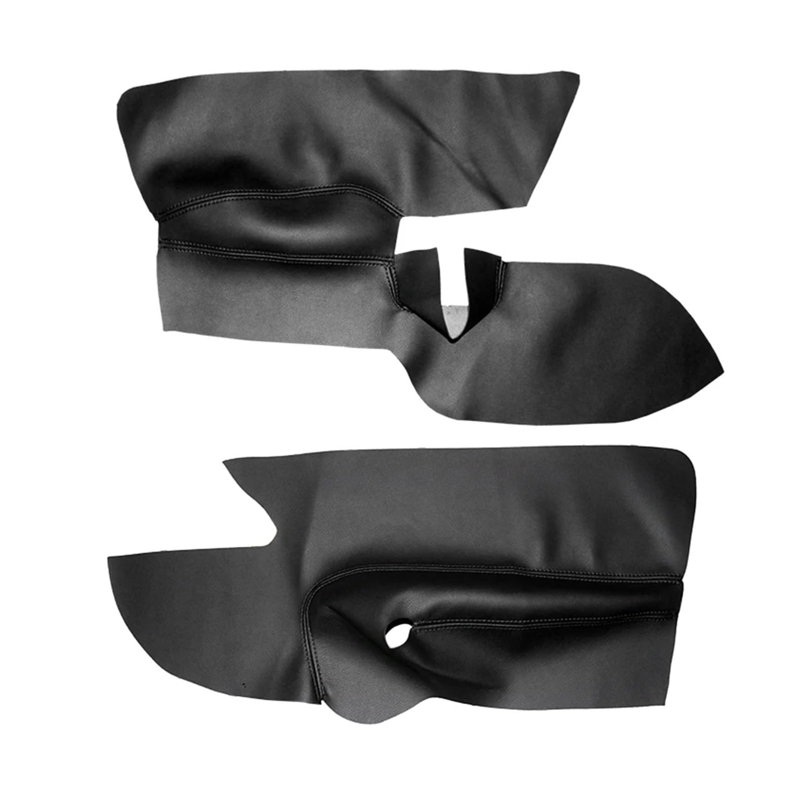 OWENJIAN Türverkleidungsabdeckung aus Mikrofaserleder for Linkslenker, kompatibel mit VW Golf 5 Jetta 2005–2009, Autotür-Armlehnenverkleidung, Aufkleberverkleidung(Front Black1) von OWENJIAN