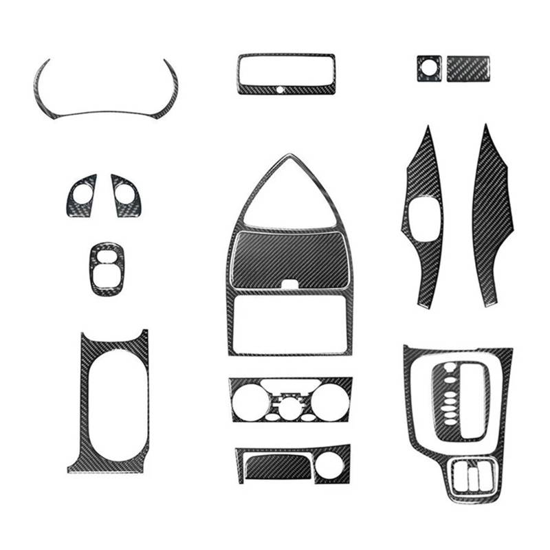 18-teiliges Carbonfaser-Innenausstattungsset mit Aufklebern for die Zentralsteuerung, kompatibel mit Toyota -Celica 2000-2005 von OWYTNRCJ