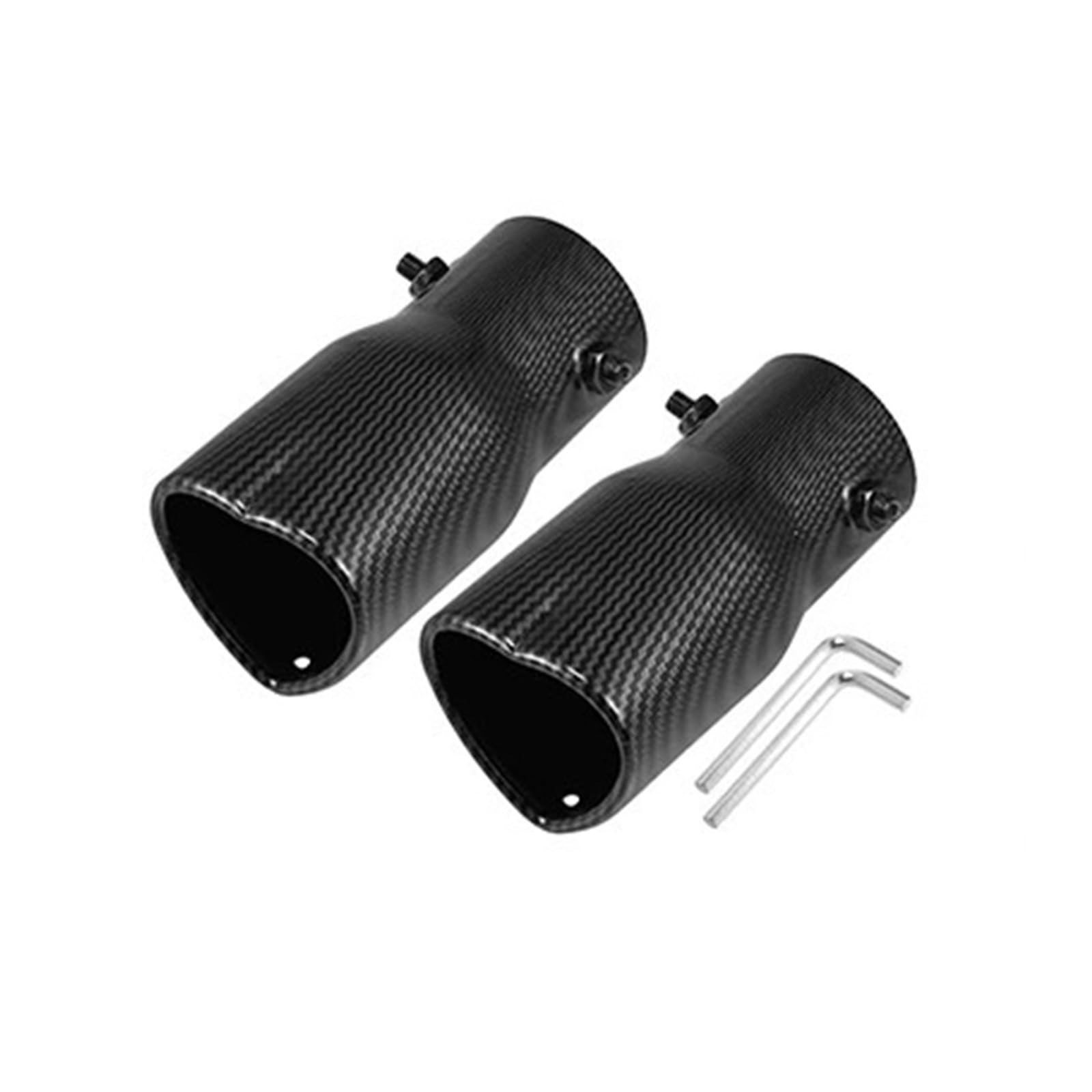 2 Pcs Auto Auspuff Spitze Schalldämpfer Endrohr 2.48 "In 2.95" Out Durchmesser Schwarz von OWYTNRCJ